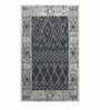 Grey Geometric Wool 5 ft x 7 ft Hand Tufted Carpet