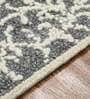 Grey Geometric Wool 5 ft x 8 ft Hand Tufted Carpet
