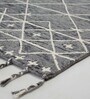 Grey Wool Geometric 5 x 8 Feet Hand Tufted Carpet
