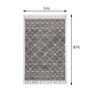 Grey Wool Geometric 5 x 8 Feet Hand Tufted Carpet