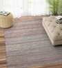 Multicolor Wool 4 ft X 6 ft Hand Woven Dhurrie