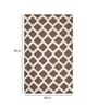 Brown Wool 5 ft X 8 ft Hand Woven Dhurrie