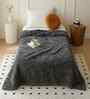 Grey Wool Plain 330 GSM Single Bed woolen blanket