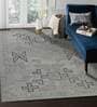 Grey Abstract Wool 6 ft x 9 ft Hand Tufted Carpet