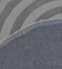 Grey Geometric Wool 3 ft x 3 ft Hand Tufted Round Carpet