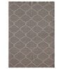 Grey Wool Trellis 5 x 8 Feet Hand Woven Carpet