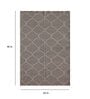 Grey Wool Trellis 5 x 8 Feet Hand Woven Carpet