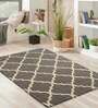 Buy Grey Abstract Wool 4 ft x 6 ft Hand Tufted Carpet