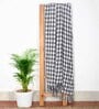 Grey Woven Cotton Checkered 50X60 Inches Throw