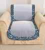 GreyBlue 5 Seater Floral 10Pcs Sofa Covers