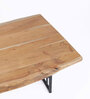 Grid Solid Wood Small Coffee Table In Natural Finish