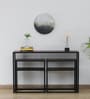 Griffin Solid Wood Console Table in Scratch Resistant Black Finish