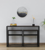 Griffin Solid Wood Console Table in Scratch Resistant Black Finish