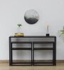Griffin Solid Wood Console Table in Scratch Resistant Black Finish