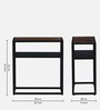 Griffin Solid Wood Console Table in Scratch Resistant Black Finish
