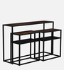 Griffin Solid Wood Console Table in Scratch Resistant Black Finish