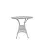Griffith Wicker Table And Chair (With 4 Chair) Set In White Finish