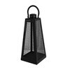 Grille Black Metal Table Lantern (Set of 2)