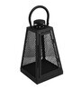 Grille Black Metal Table Lantern (Set of 2)