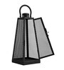 Grille Black Metal Table Lantern