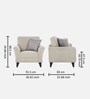 Grimsby Fabric 1 Seater Sofa in Cloud Colour