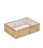 Gris Gold Glass & Brass Make Up Organiser