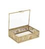 Gris Gold Glass & Brass Make Up Organiser
