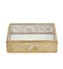 Gris Gold Glass & Brass Make Up Organiser