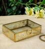 Gris Gold Glass & Brass Make Up Organiser