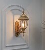Grivale Decorative Aluminium Outdoor Wall Lamp In Antique Gold Finish