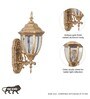 Grivale Decorative Aluminium Outdoor Wall Lamp In Antique Gold Finish