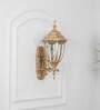 Grivale Decorative Aluminium Outdoor Wall Lamp In Antique Gold Finish