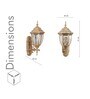 Grivale Decorative Aluminium Outdoor Wall Lamp In Antique Gold Finish