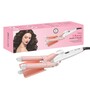 Groomiist 58 Watts Professional Series 3 Barrel Foldable Hair Curler SSWS-63 with LCD Display & Temperature Settings (White & Peach)