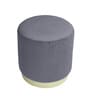 Groovy Velvet Fluted Pouffe In Dark Grey Colour