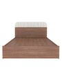Grove Queen Size Bed with Storage in Brown Colour