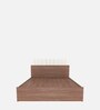 Grove Queen Size Bed in Brown & Vivid Cream Finish With Box Storage