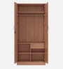 Grove 2 Door Wardrobe in Brown Finish