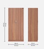 Grove 2 Door Wardrobe in Brown Finish