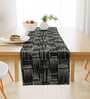 Thomas (72x12) Black & Grey Chenille Jacquard Table Runner