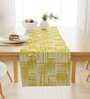 Grunge (72x12) Lime Green & White Chenille Jacquard Table Runner