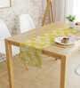 Grunge (72x12) Lime Green & White Chenille Jacquard Table Runner