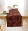Grunge (72x12) Wine Chenille Jacquard Table Runner