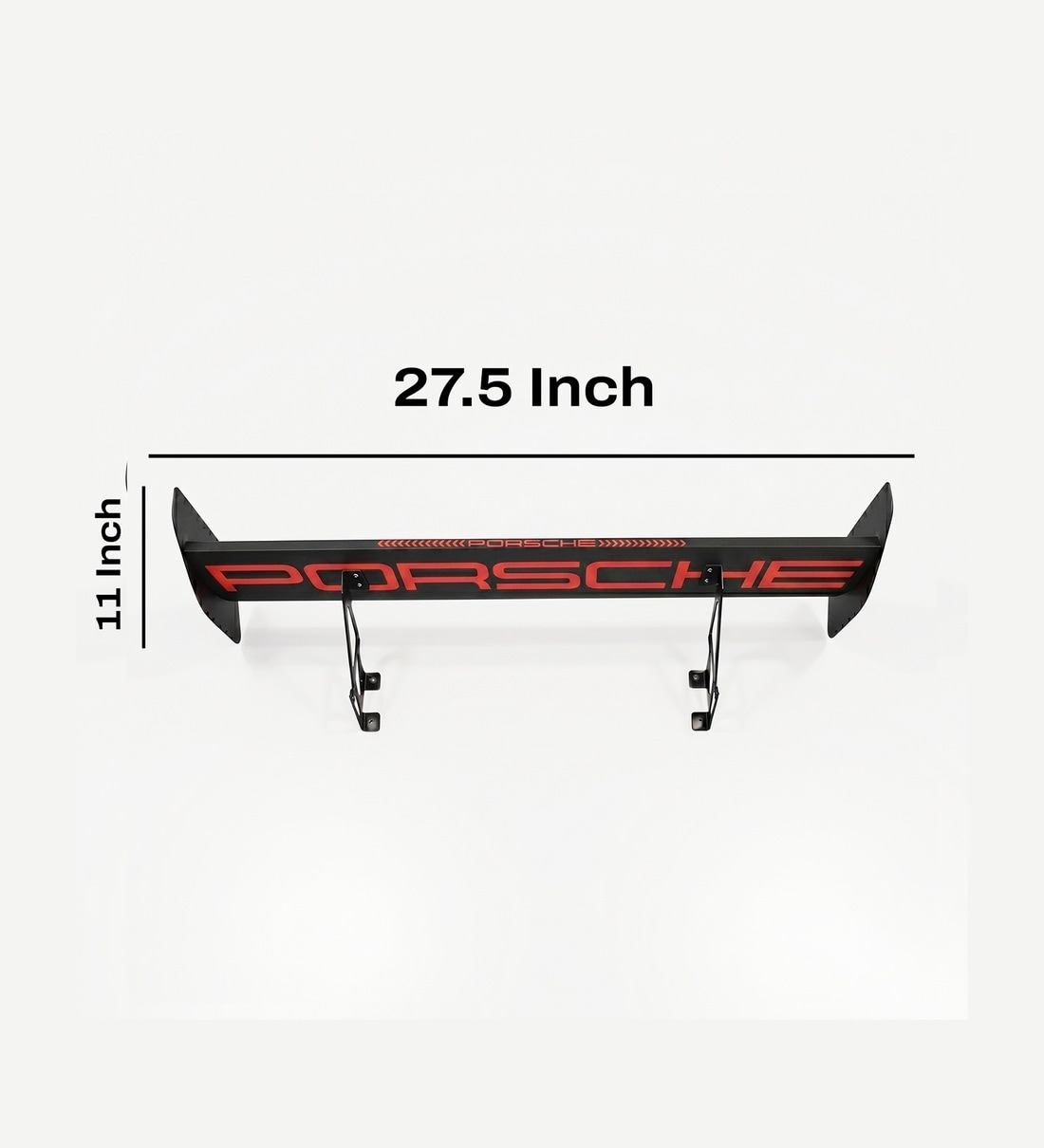 Best Of Craft Gt4 Rs Porsche Spoiler 27 Inches Shelf Red On Black - Image 3
