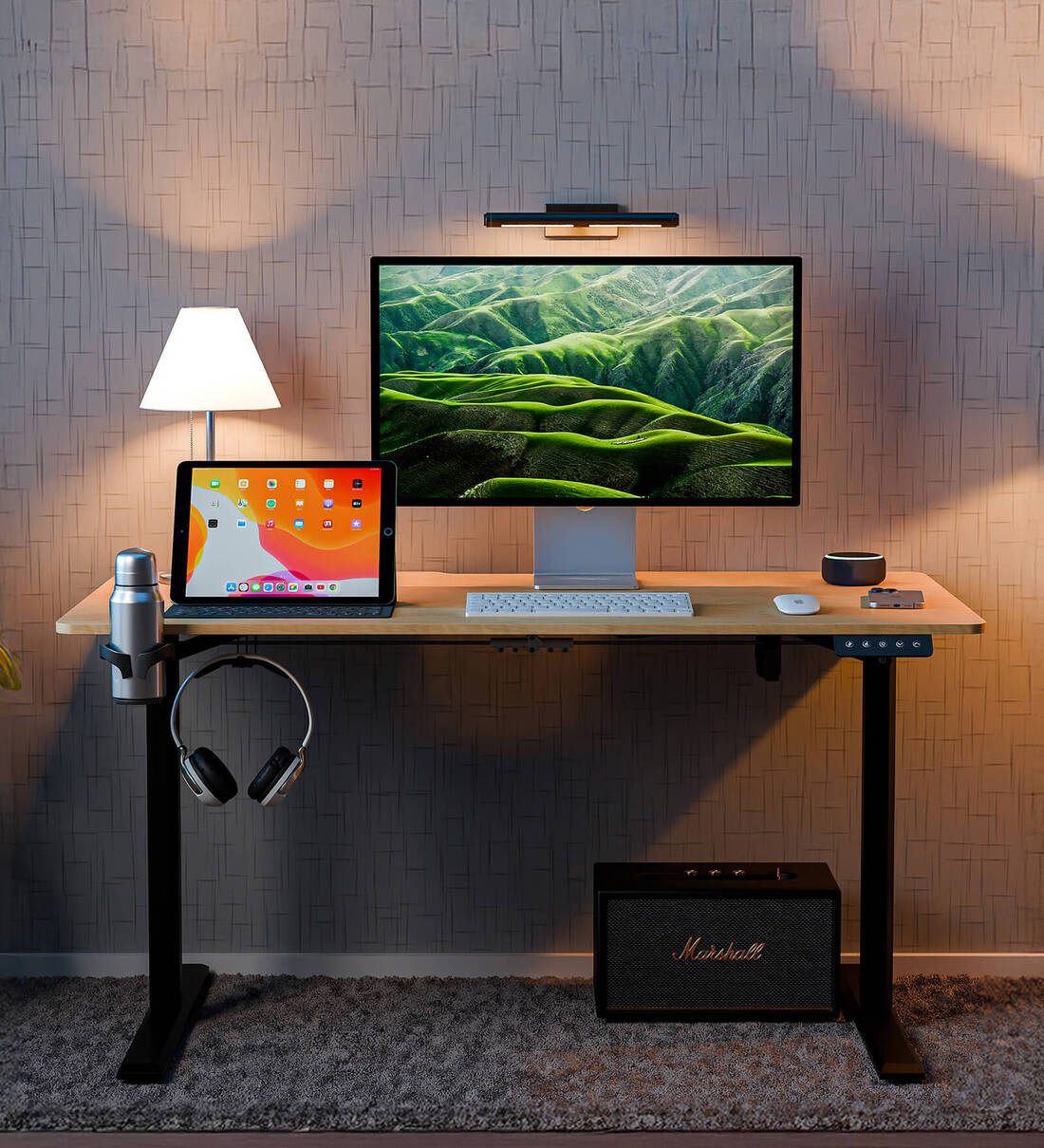 Buy Gt Imperium Electric Height Adjustable Table In Grey Oak