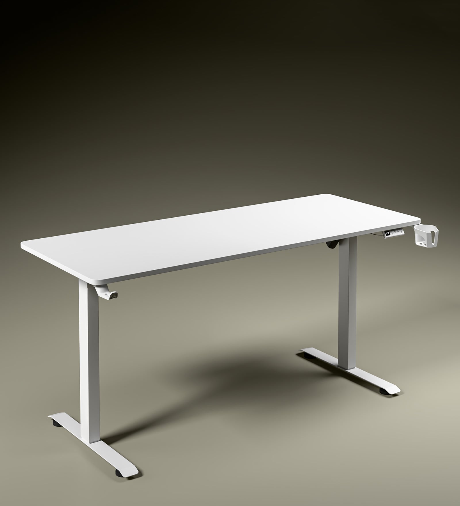 GT ImperiumPro 5FT Electric Height Adjustable Table in White Colour