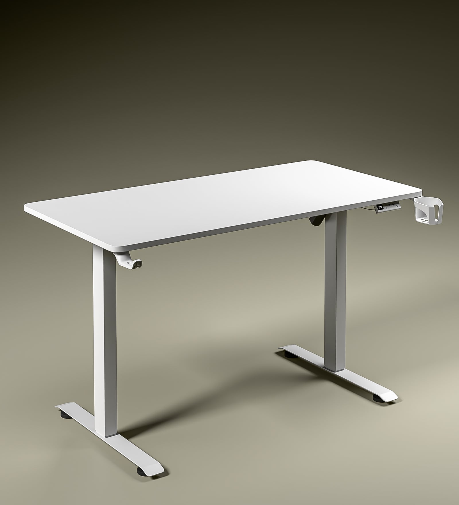 GT ImperiumPro 4FT Electric Height Adjustable Table in White Colour