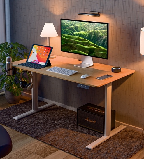 GT Imperium NEL Electric Height Adjustable Table in Grey Oak Finish