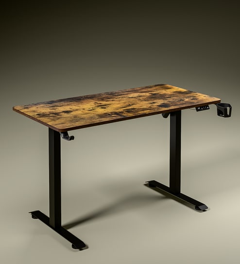 GT ImperiumPro 4FT Electric Height Adjustable Table in Brown Colour