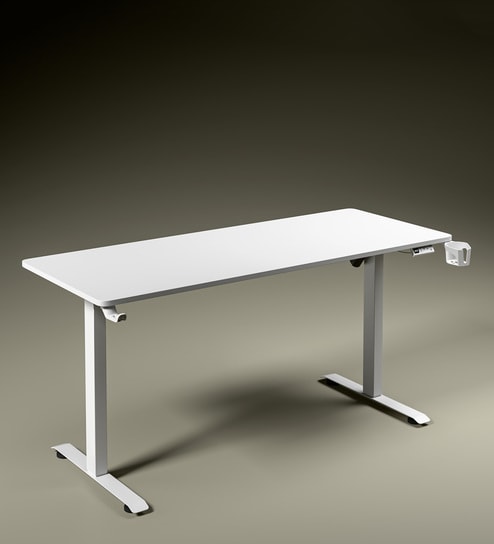 GT ImperiumPro 5FT Electric Height Adjustable Table in White Colour